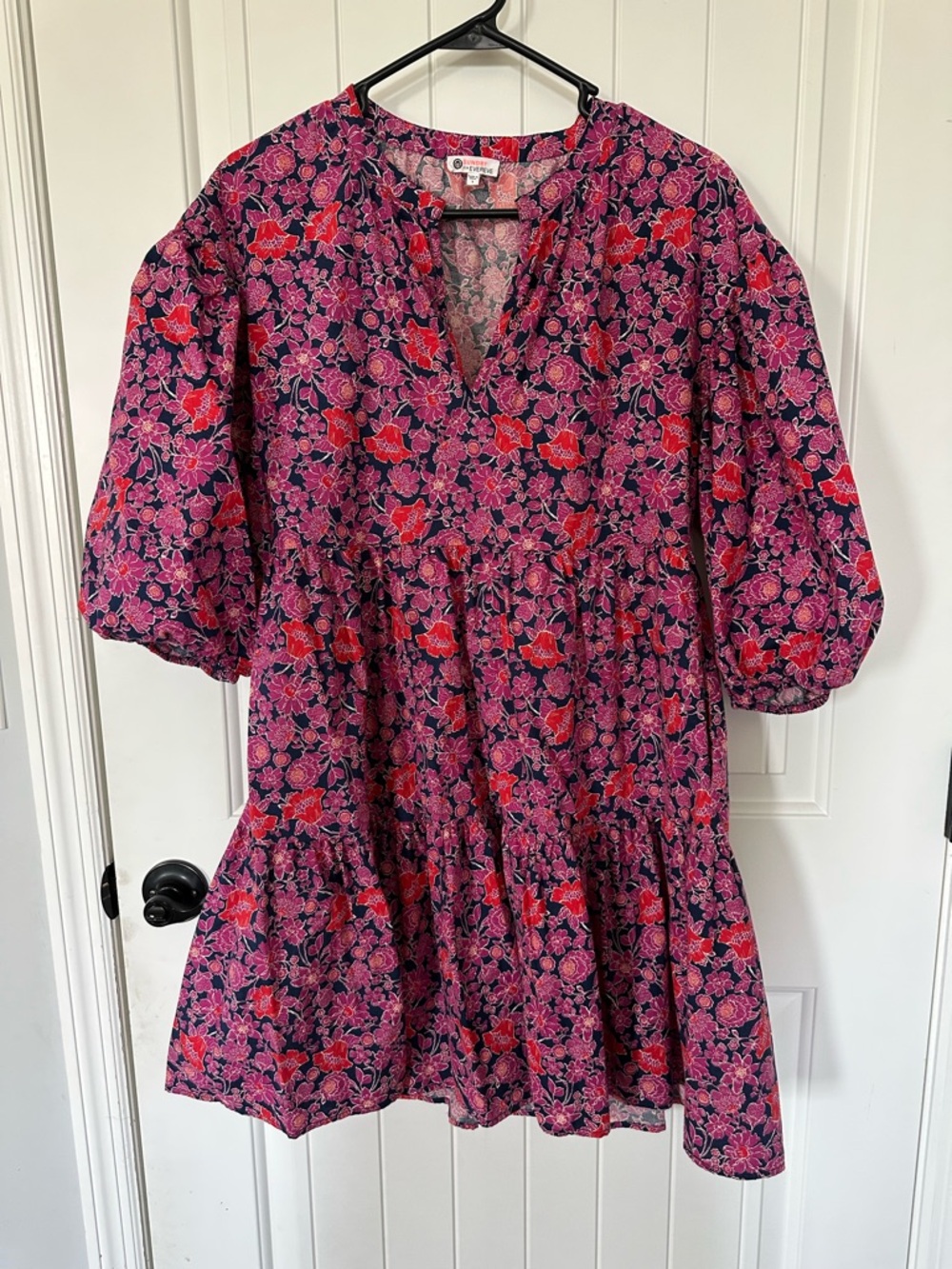 Sundry Evereve puff sleeve floral dress